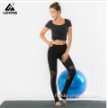 Leggings de pantalons de yoga en maille sportive personnalisés pour femmes